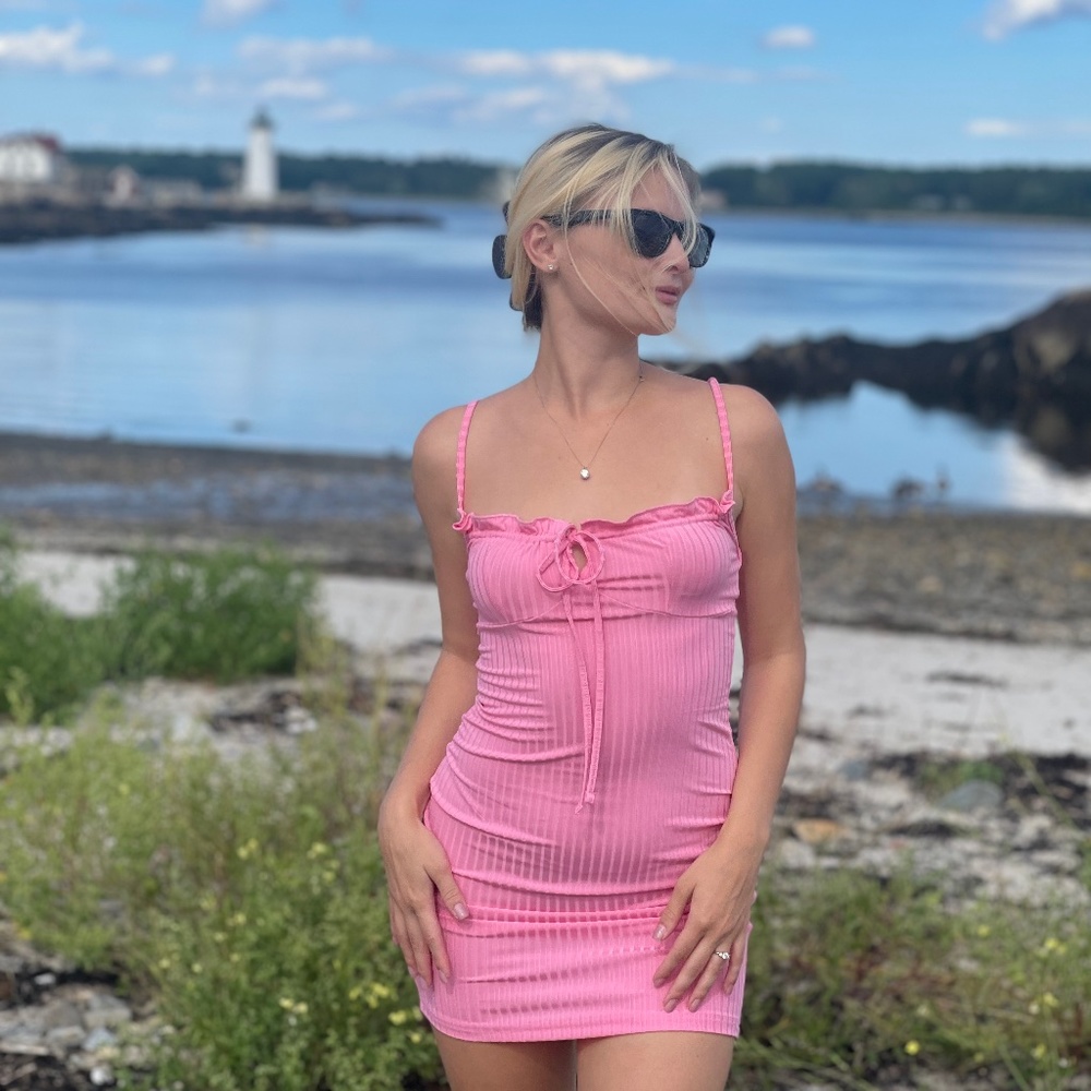 Summer pink dress